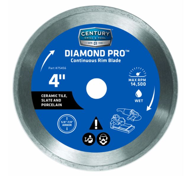 CNT RIM DIAM SAW BLD 4".