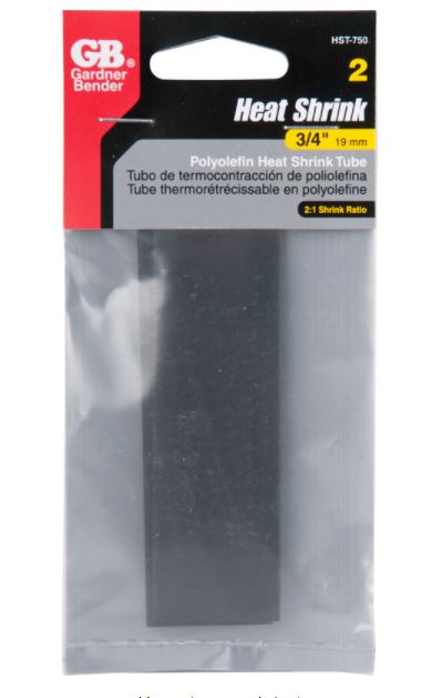 TUBING HEATSHRNK 3/4"CD2                