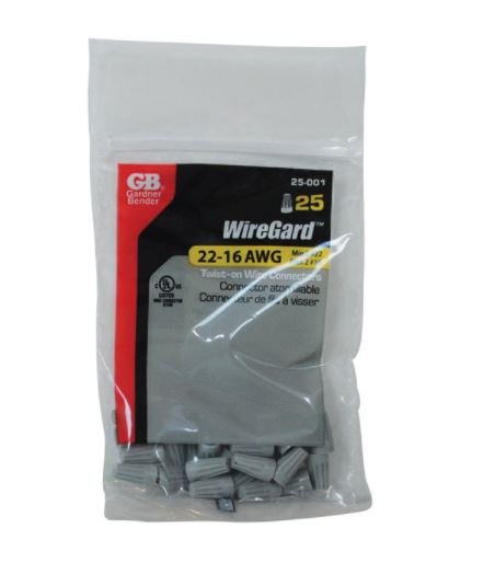 WIRE CONN GRY25PK SCRWON                