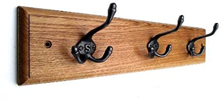 OAK FNSH TRPL ROBE HOOK                 