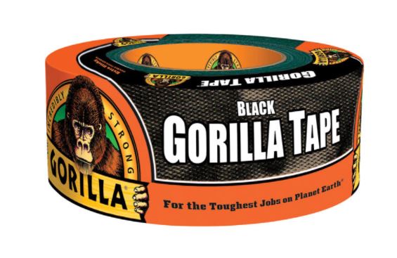 GORILLA TAPE BLACK 12YD                 