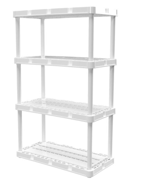 SHELVING UNIT GL LD WHT                 