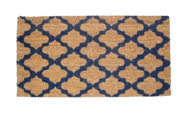 MAT COIR BLU/BRN 18X30".