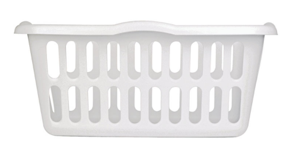 LAUNDRY BASKET WHT .