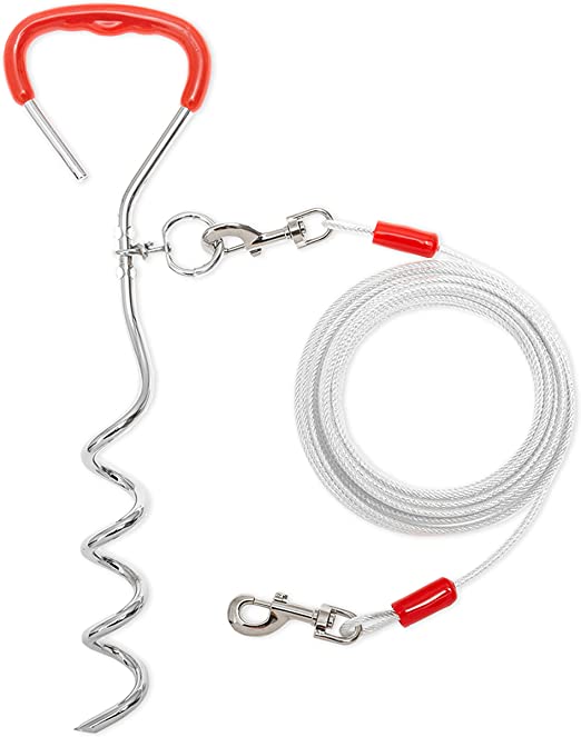 STAKE DOG TIE OUT 20"                   