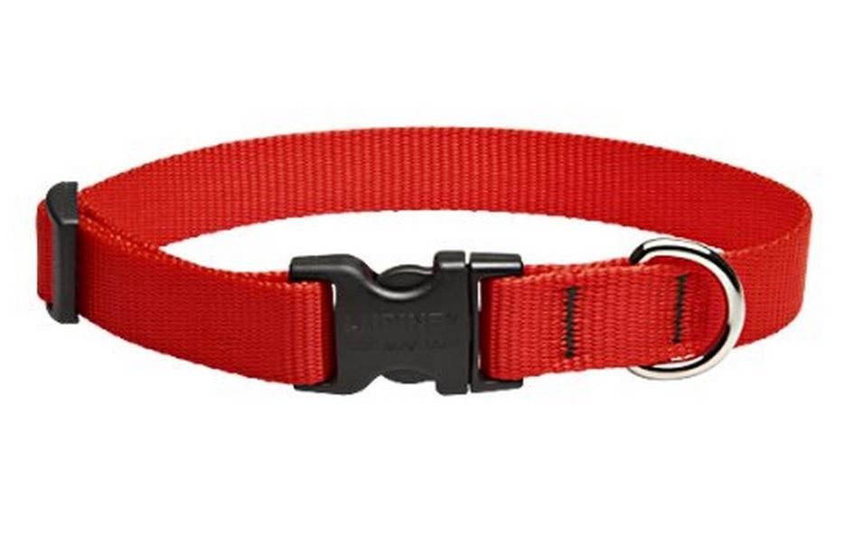 DOG COLLAR 9-14" ADJ RED                