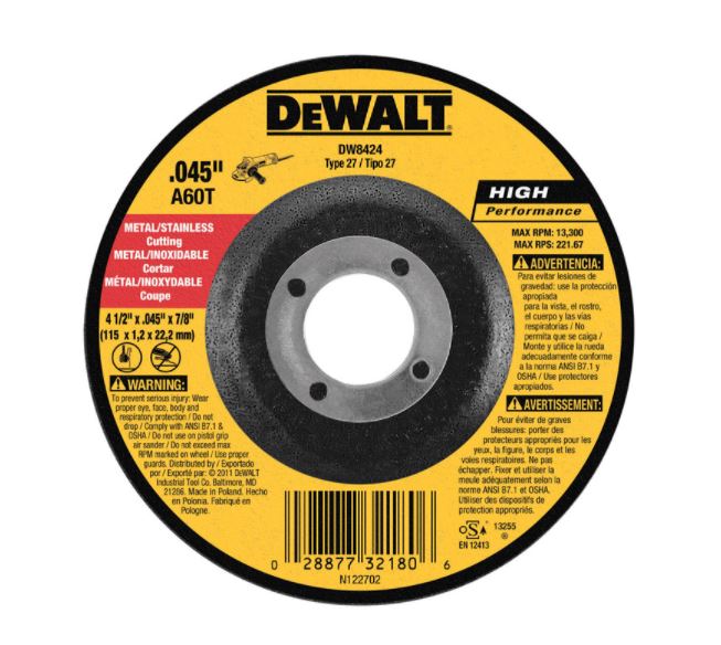 BLADE CUTOFF METAL 4.5".