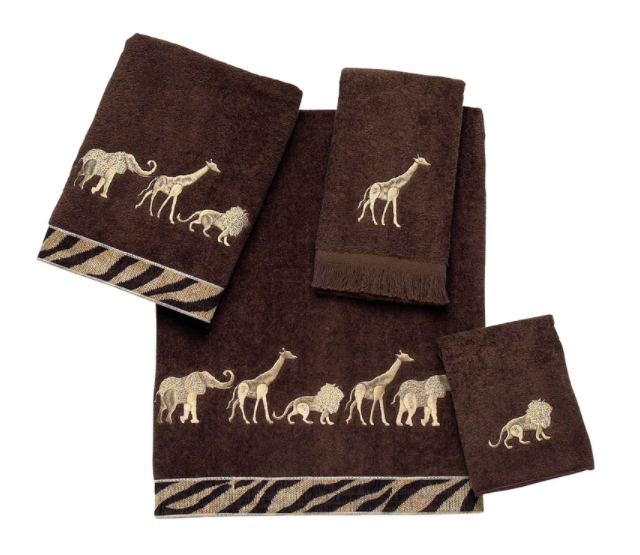 TWL SET ANML PAR BRN 4PK