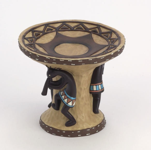 SOAP DISH GOLD KOKOPELLI