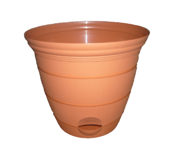 PLANTER CLAY RESIN 6"D