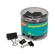 Staples Large Metal Binder Clips12PK Black
