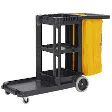 JANITOR'S CART PLSTC BLU                