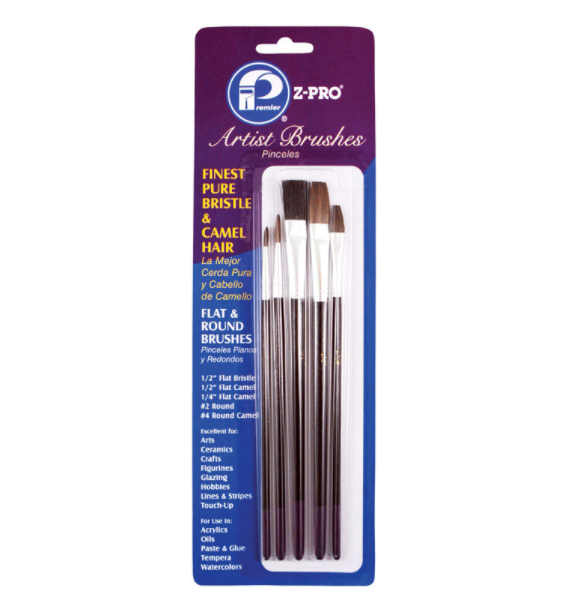PAINT BRSH ARTIST 5PK                   