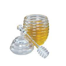 HONEY JAR+DIPPER SET CLR