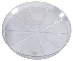 SAUCER PLSTC CLR 12"D