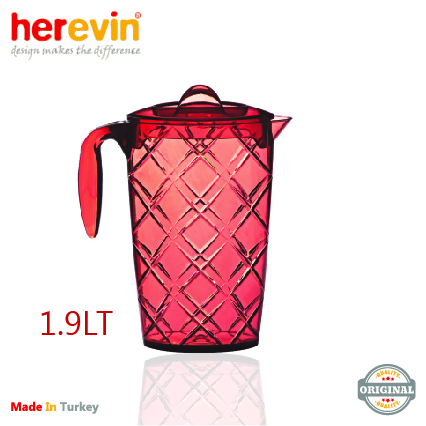 1,9 lt Embossed Jug - PS-Red