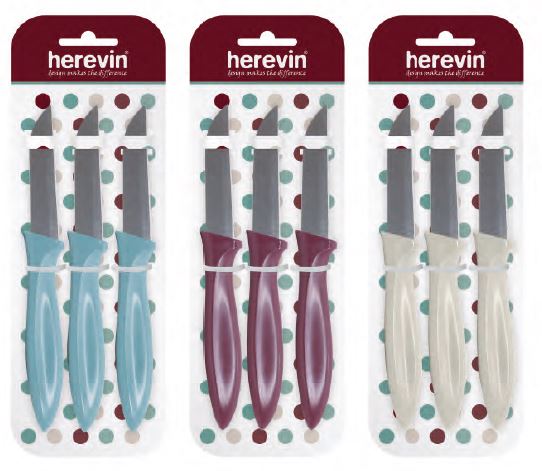 3 Pcs 7,8 cm Knife Set With Card--Nordic Colour-Mi