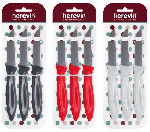 3 Pcs 7,8 cm Knife Set With Card-Colour-Mix