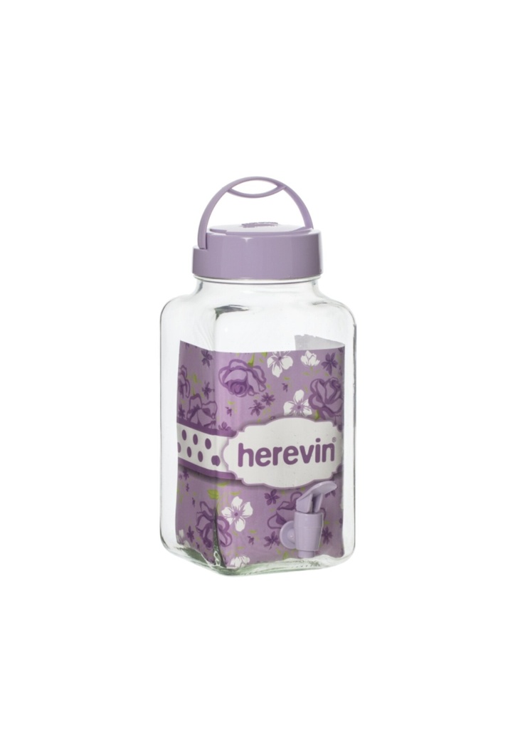 3 lt Square Beverage Dispenser -Soft Purple-TM