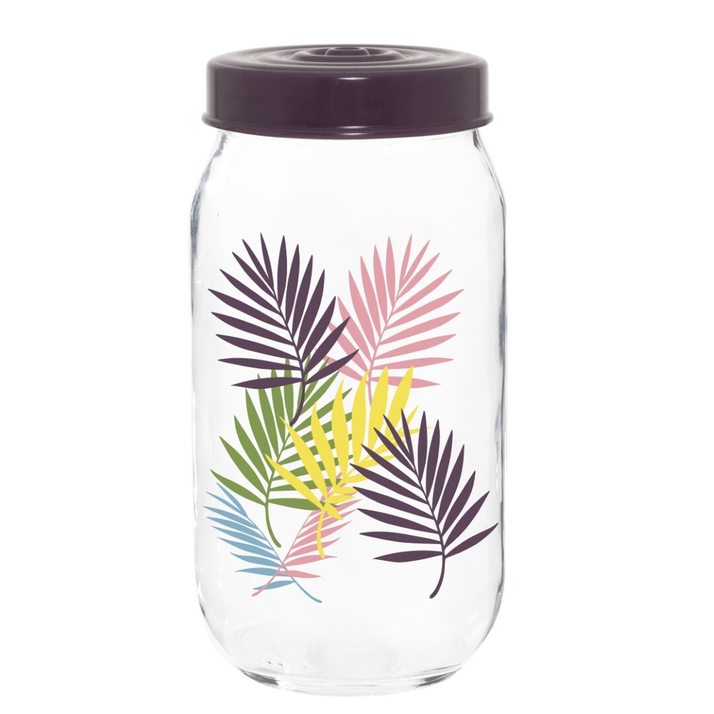 1000 cc Decorated Jar-Leaf