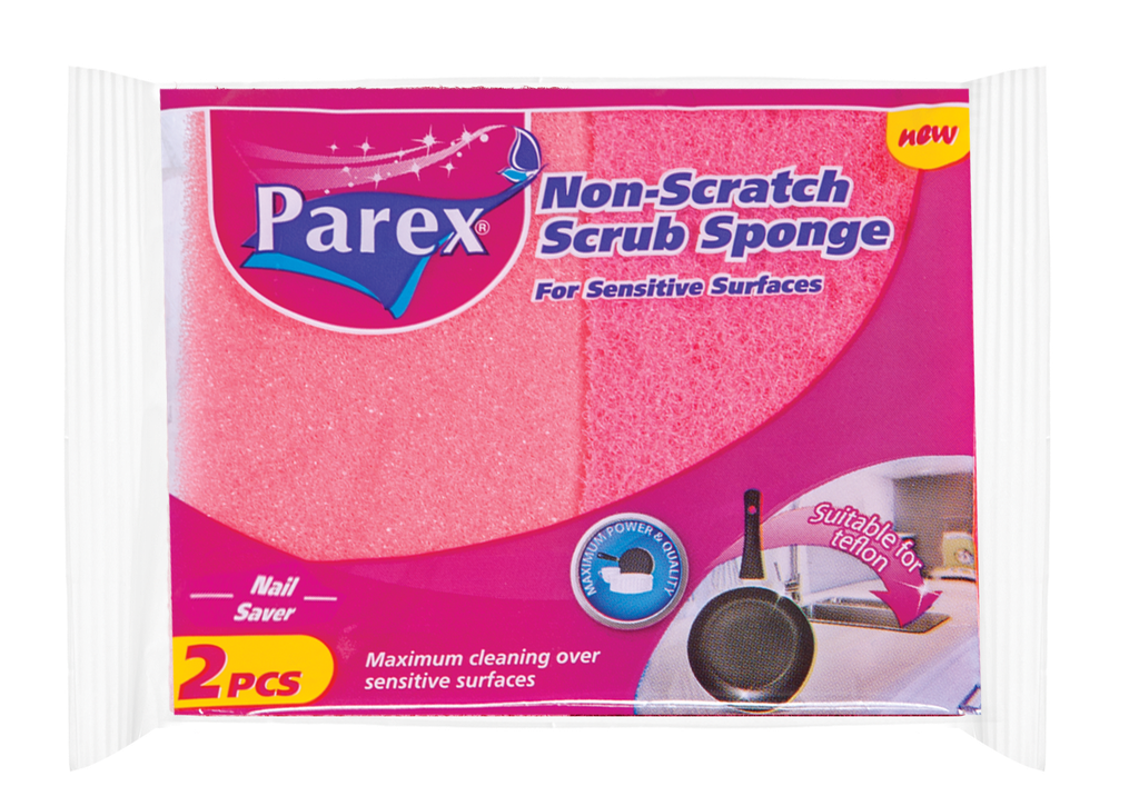 PAREX NON-SCRATCH NAIL SAVER SPONGE 2 PIECES