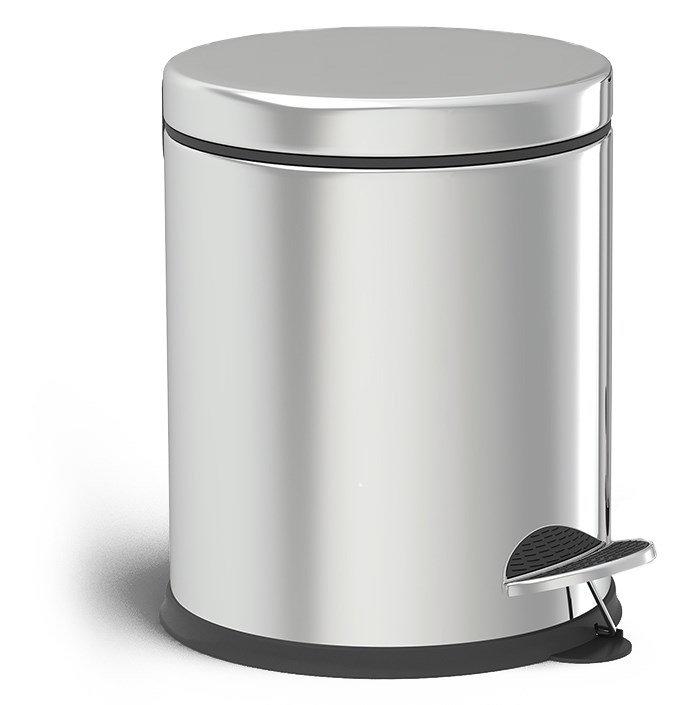 TRASH CANS PEDAL BIN CHROME 20 LITER
