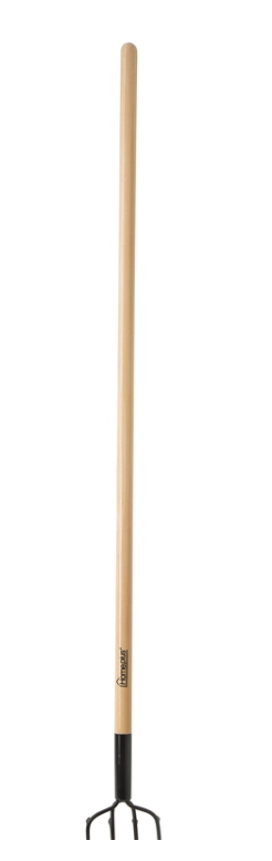 Homeplus Hand Cultivator 4 Tine Steel 48" Wood Brown