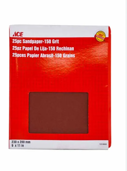 MEDIUM SANDPAPER 150 GRIT 25PCS