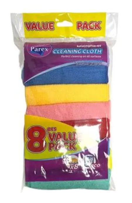 PAREX MICROFIBER CLEANING CLOTH(8 PIECES)(30*30Cm)
