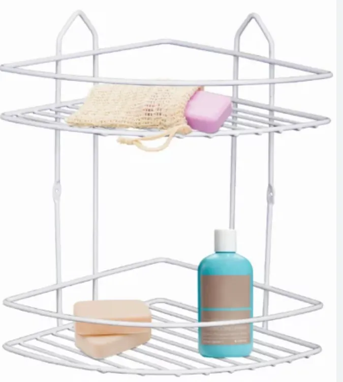 SHOWER TWO TIER CORNER CADDY WHITE