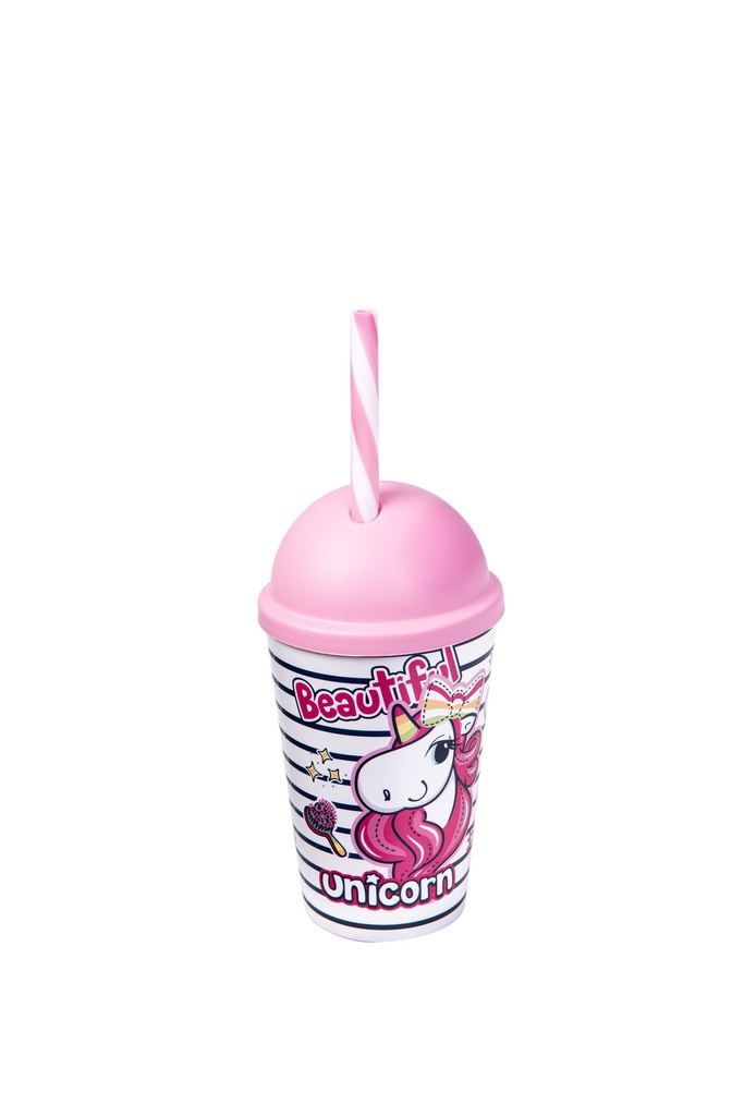 340 cc Tumbler with Straw-Unicorn