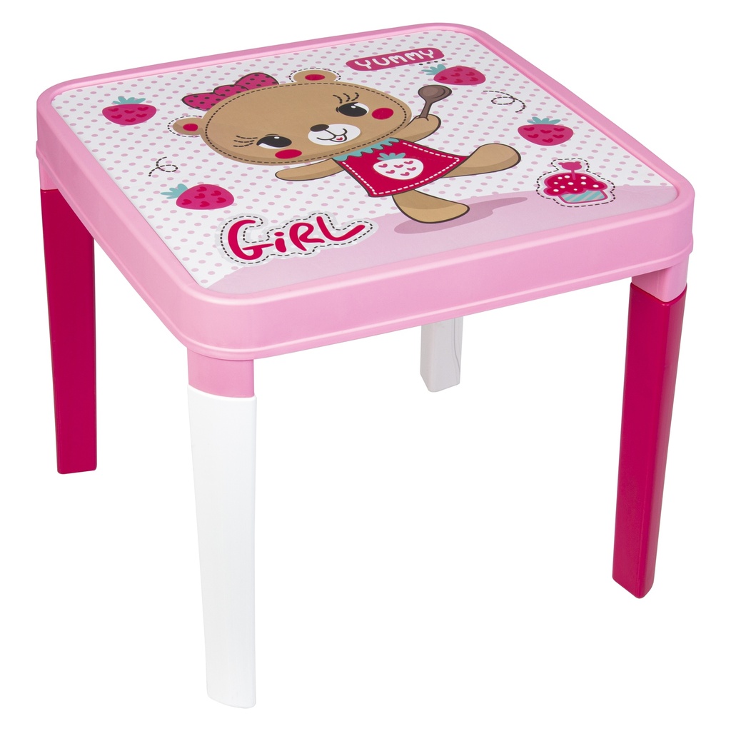 Decorated Childs Table-Pink Bear-PB