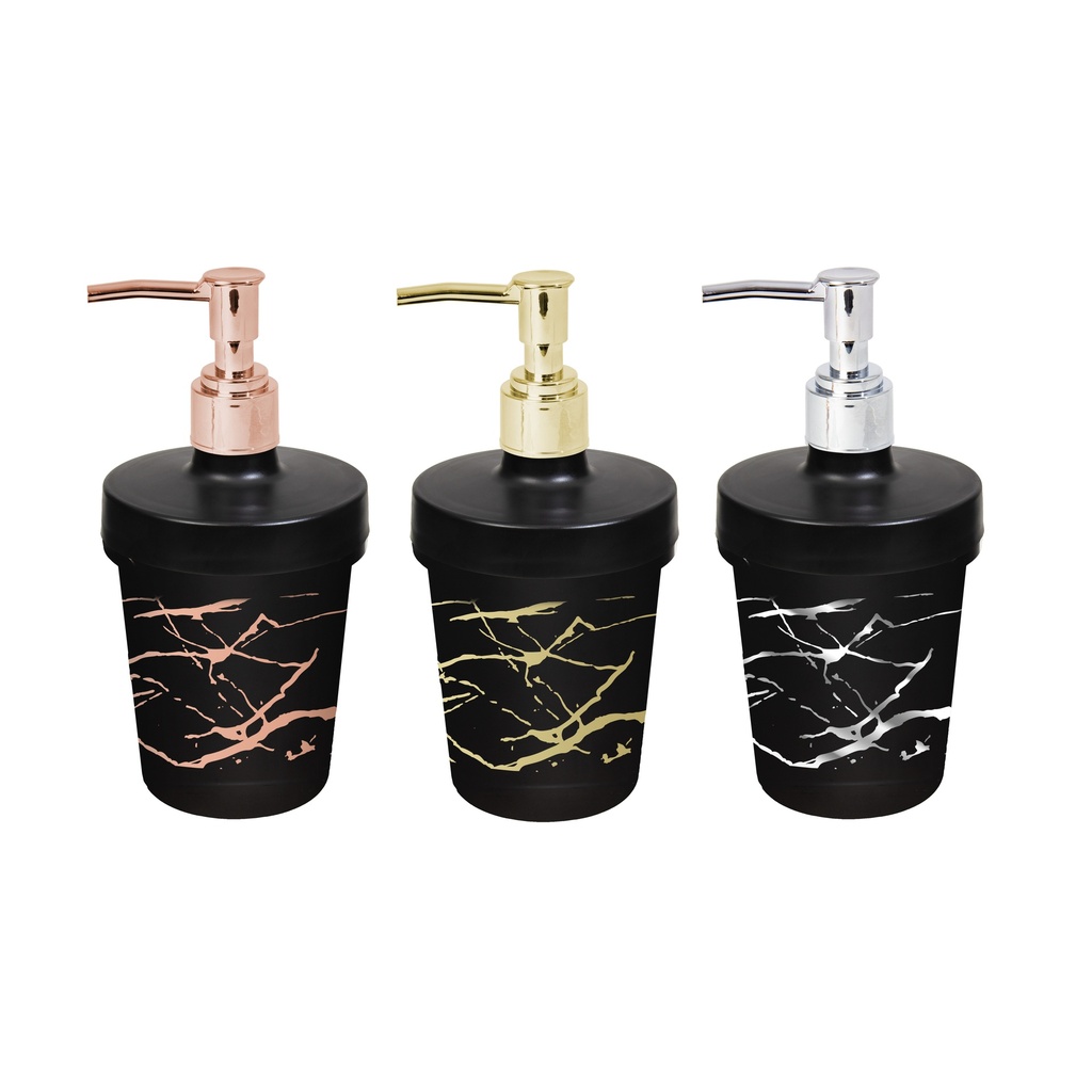 320 cc Decorated Soap Dish-Chrome&Gold&Copper-Marble