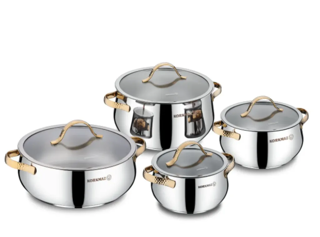 A1964-1 Samara 8 pcs Cookware Set Gold