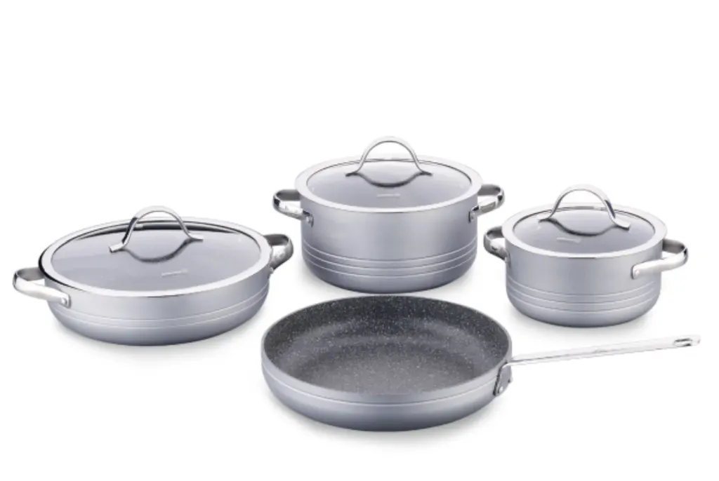 A2619-3 Linea 7 pcs Cookware Set- Grey