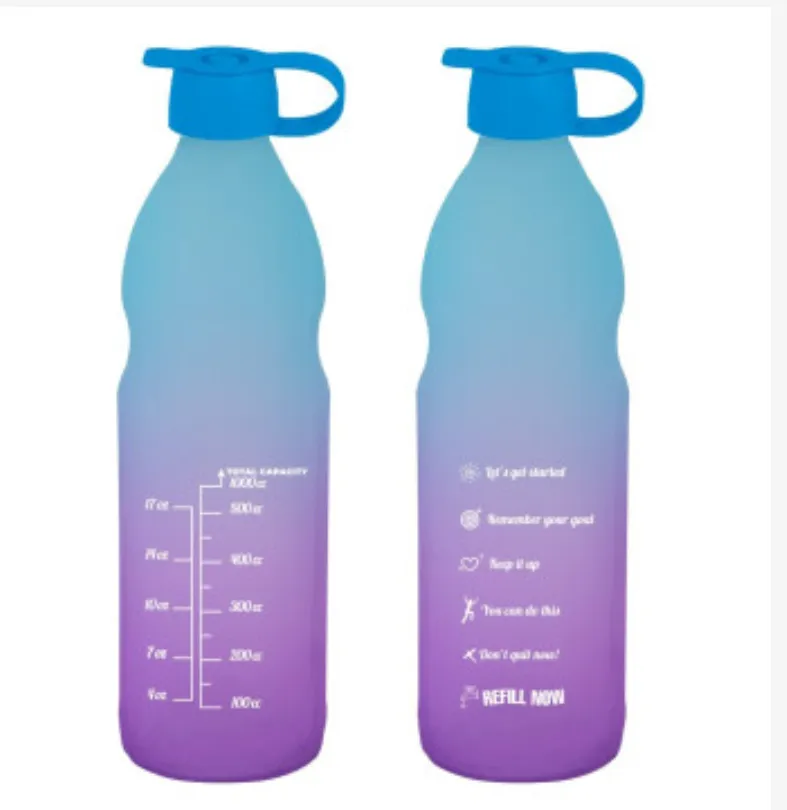 1 lt Double Coloured Water Bottle-Blue