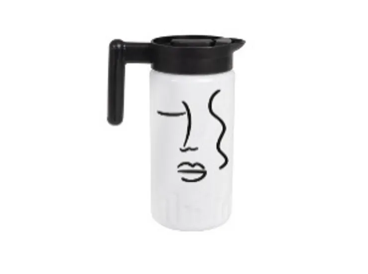 1,46 lt Jug-Bright White-Portrait Printed