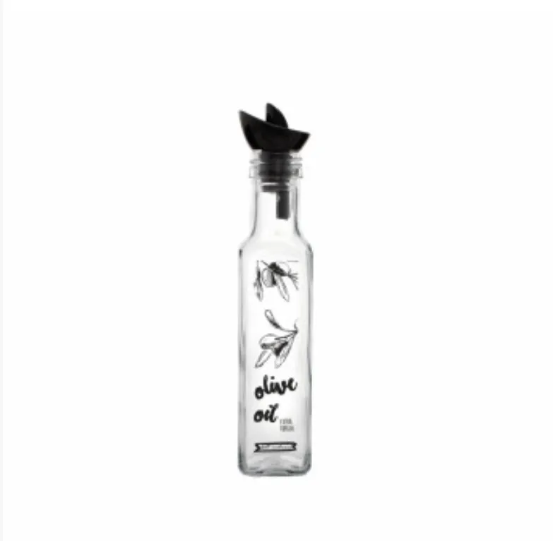 250 ml Square Oil&Vinegar Bottle-Black-Olive Oil