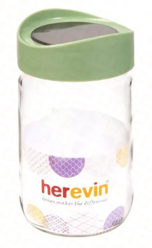 660 ml Canister-Transparent Cover-Peach-Green