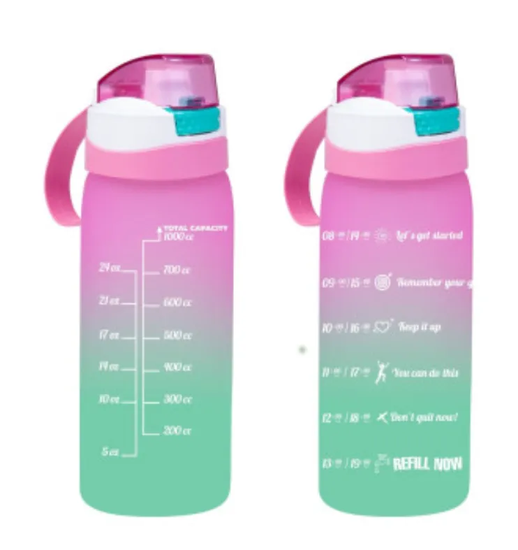 750 ml Double Coloured Water Bottle-PC-Pink