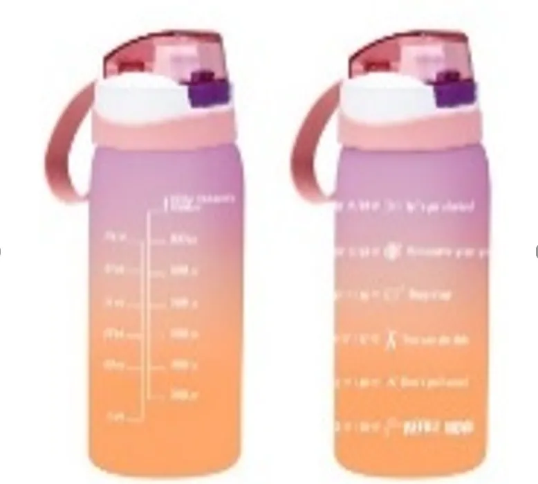 750 ml Double Coloured Water Bottle-PC-Soft Pink