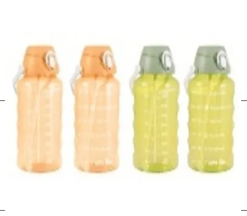 2,4 lt Coloured Water Bottle with Straw-PC-Green-Orange