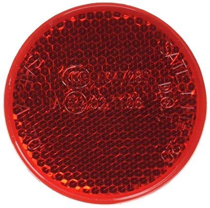 Reflectr 3"Rnd Adhsv Red