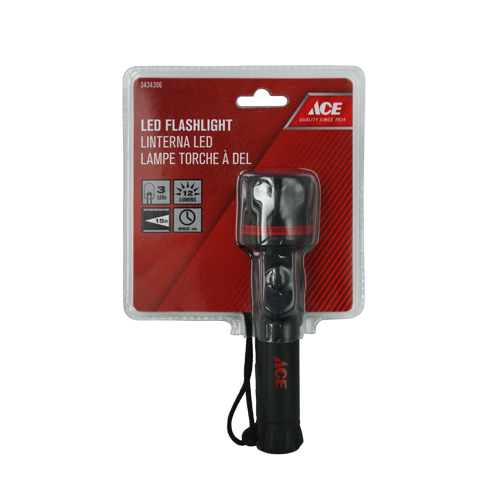 3 Led Flashlight Rubber Ace