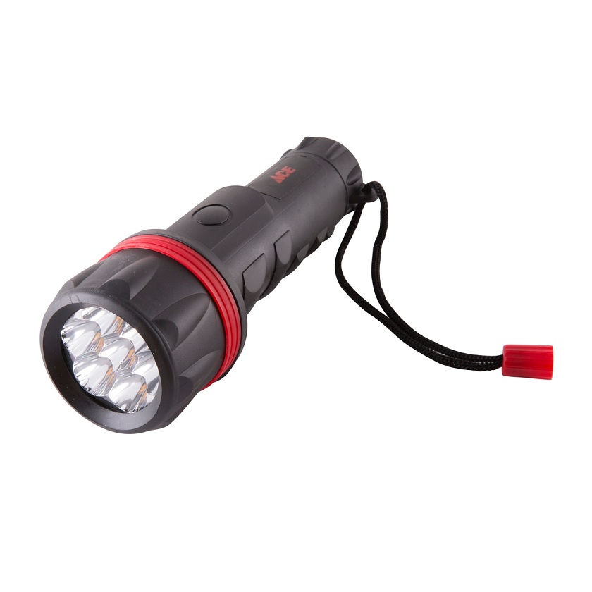 4 Led Rechargeable Flashlight Plastic Ace