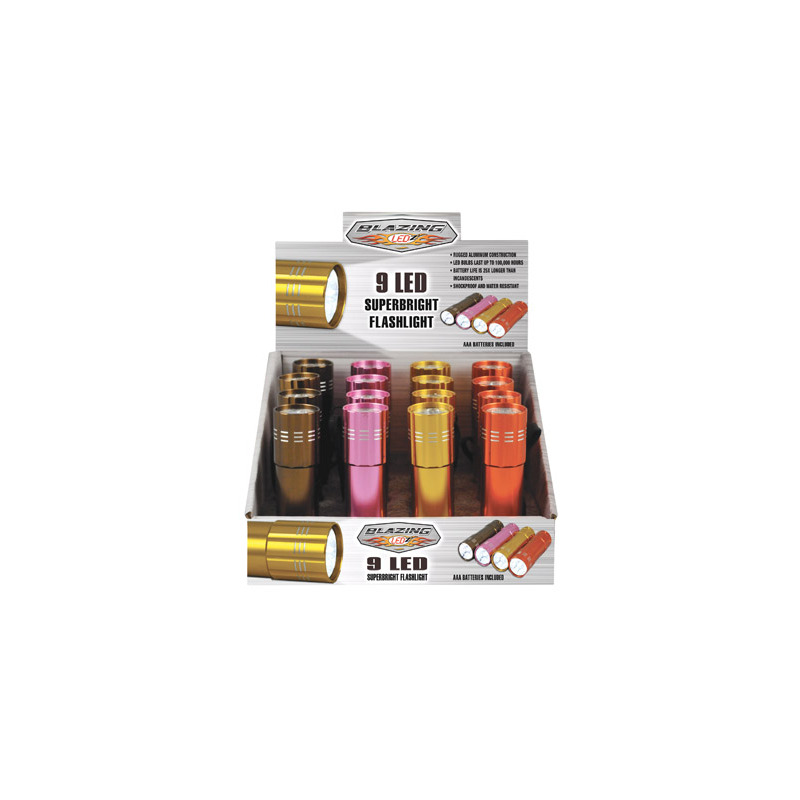 Blazing LEDz Cool Colors Assorted LED Flashlight AAA 