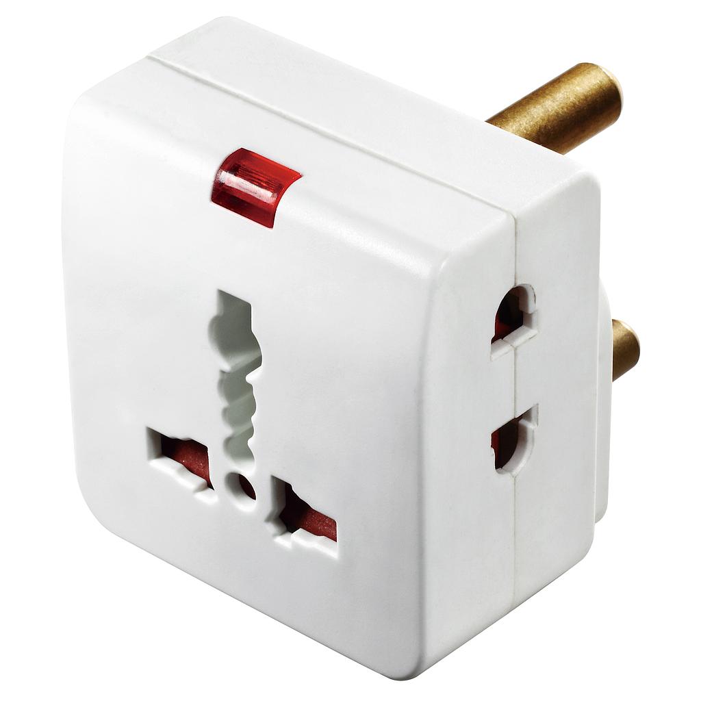 3 Way Multi Format Adaptor 220V 240V 50Hz British Plug Ace