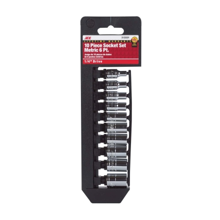 Ace 10 Piece Socket Set 1-4 In (6 Mm) Drive Cancel.