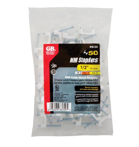 Staple Nm Plstc 1-2"Bg50