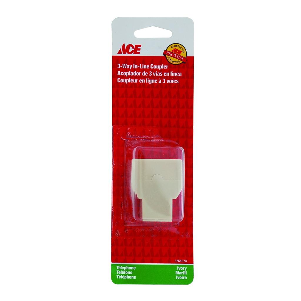 In Line Two Way Coupler Ivory Ace